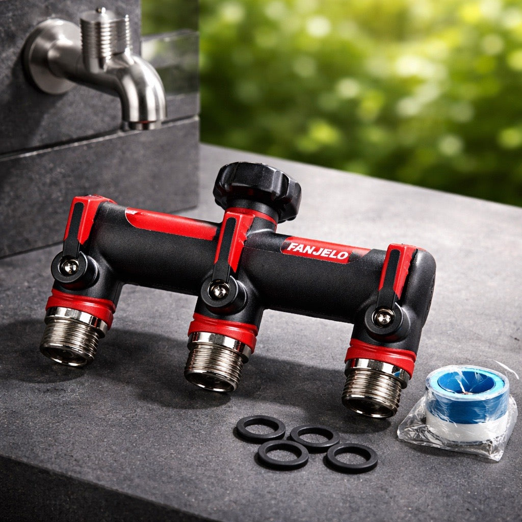 FANJELO three-way garden hose splitter