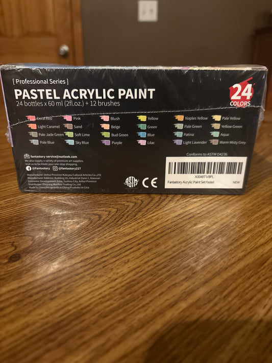 Pastel acrylic paints 24 colors