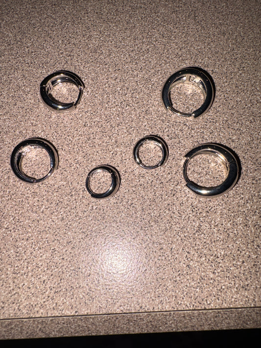 Loop earrings for pierced ears sold as a set