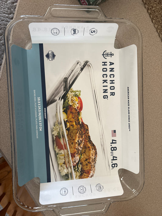 Anchor Hawking 4.8 quart glass, baking dish