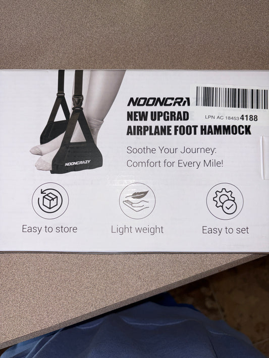Airplane foot hammock