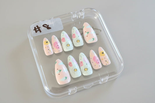 Pastel press on nails - Tula Rose
